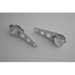 Motorcycle Headlight Brackets Steel Chrome Fork Mount Takes Indicators Fits Most Motorcycles