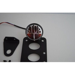Motorcycle Stop-Tail License Plate-Light Holder-Axle Mount Miller Replica Retro