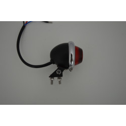 LED Motorcycle Tail Stop Light Black Steel Chrome Bezel For Cafe Racer Shed Build