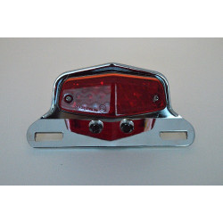 LED Motorcycle Laydown Tail Stop Light Plate Holder Metal Chromed Super Quality